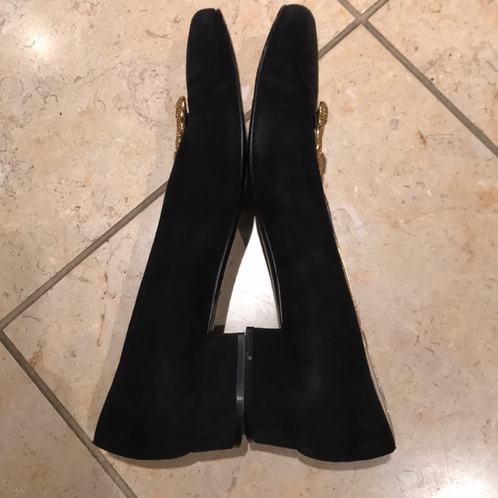 Bruno Magali suede black flats golden buckles - Picture 6 of 13